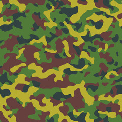 Camouflage seamless pattern. Abstract modern vector military background. Fabric textile print template.