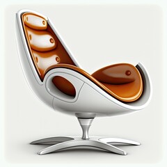 ai generated modern chair on isolated white background