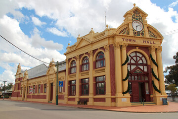 old building (town hall) in york in australia