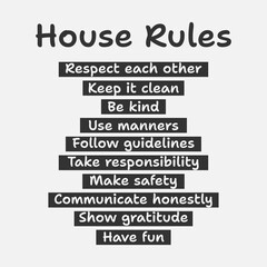 House Rules Home Rules Printable Design Digital Print 