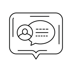 comment testimonial customer line icon vector illustration