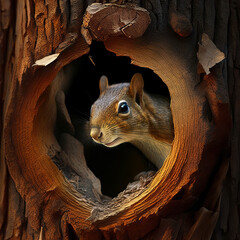 Eichhörnchen, ki generated - obrazy, fototapety, plakaty