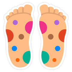 Reflexology Sticker Icon