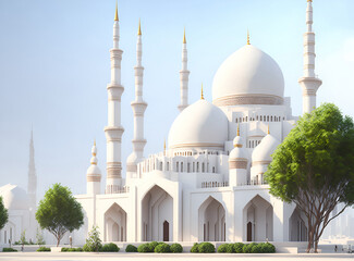 Fototapeta na wymiar Big Mosque, Bigger Ramadan: High-Detail Experience in the City