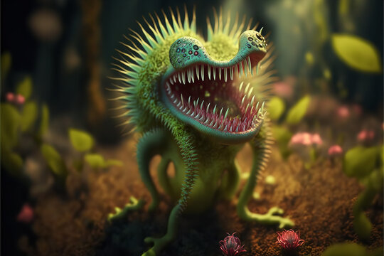 carnivorous plant monster by generative AI