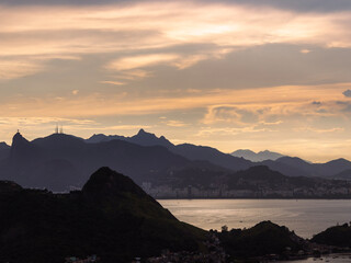 sunset over the mountains