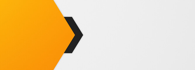 Abstract geometrical yellow whitedigital web horizontal banner design template blank with place for text . Triangle shapes