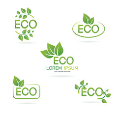 Ecology, organic icon set. Eco-icons