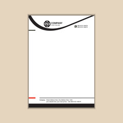 Corporate business letterhead a4 size with bleed vector design