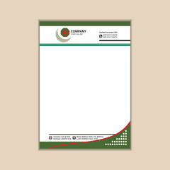 Corporate business letterhead a4 size with bleed vector design