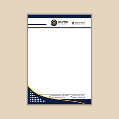 Corporate business letterhead a4 size with bleed vector design.
