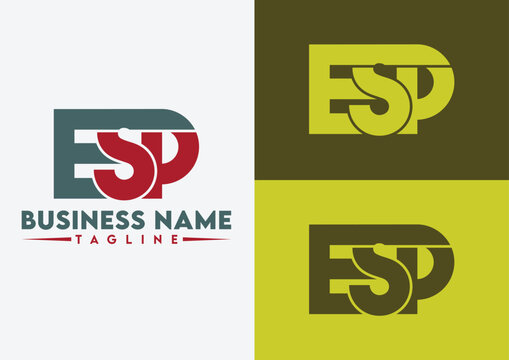  Letter ESP logo design, ESP letter logo