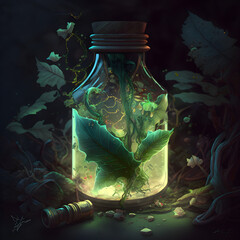 green poison magic nature light