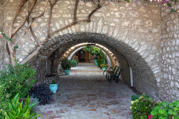 Gewölbe im Kloster Paleokastritsa auf Korfu