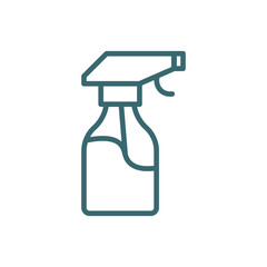 spray bottle icon. Thin line spray bottle icon from fashion and things  collection. Outline vector isolated on white background. Editable spray bottle symbol can be used web and mobile