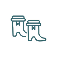 boot for women icon. Thin line boot for women icon from fashion and things  collection. Outline vector isolated on white background. Editable boot for women symbol can be used web and mobile