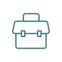 office briefcase icon. Thin line office briefcase icon from fashion and things  collection. Outline vector isolated on white background. Editable office briefcase symbol can be used web and mobile
