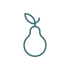 pear icon. Thin line pear icon from vegetables and fruits collection. Outline vector isolated on white background. Editable pear symbol can be used web and mobile