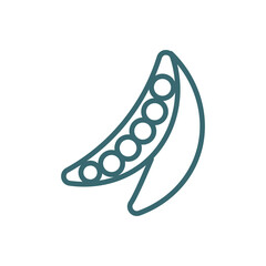 peas icon. Thin line peas icon from vegetables and fruits collection. Outline vector isolated on white background. Editable peas symbol can be used web and mobile