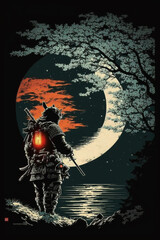 Samurai created with Generative AI Technology	