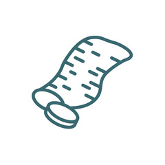 sweet potato icon. Thin line sweet potato icon from vegetables and fruits collection. Outline vector isolated on white background. Editable sweet potato symbol can be used web and mobile