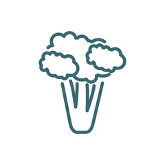 cauliflower icon. Thin line cauliflower icon from vegetables and fruits collection. Outline vector isolated on white background. Editable cauliflower symbol can be used web and mobile