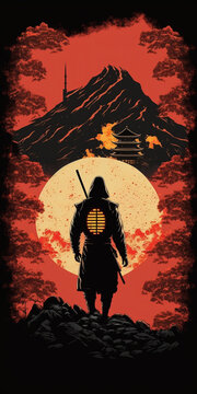 Samurai created with Generative AI Technology	