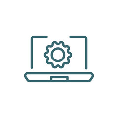 software icon. Thin line software icon from information technology collection. Outline vector isolated on white background. Editable software symbol can be used web and mobile