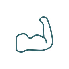 Obraz premium strong icon. Thin line strong icon from medical and healthcare collection. Outline vector isolated on white background. Editable strong symbol can be used web and mobile