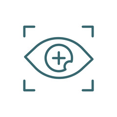 contact lens icon. Thin line contact lens icon from technology collection. Outline vector isolated on white background. Editable contact lens symbol can be used web and mobile