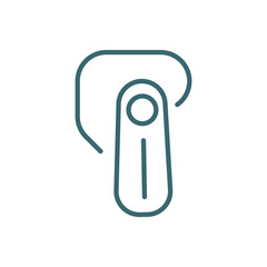 hands free device icon. Thin line hands free device icon from transportation collection. Outline vector isolated on white background. Editable hands free device symbol can be used web and mobile