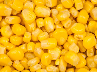 Delicious ripe corn grain as a texture