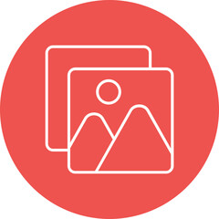 Photo Multicolor Circle Line Inverted Icon