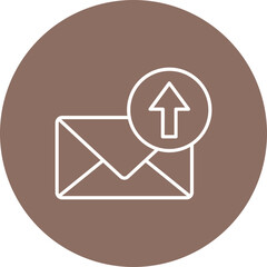 Send Multicolor Circle Line Inverted Icon