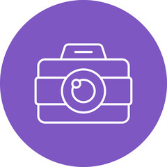 Camera Multicolor Circle Line Inverted Icon