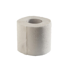 Roll of toilet paper or tissue isolated on transparent background