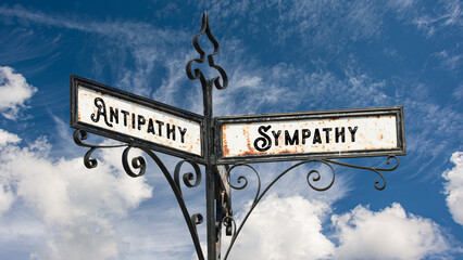 Street Sign to Sympathy versus Antipathy
