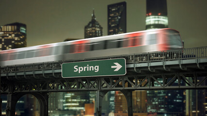 Street Sign to Spring