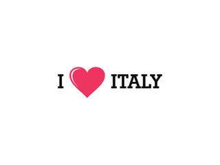 I Love Italy Vector Template