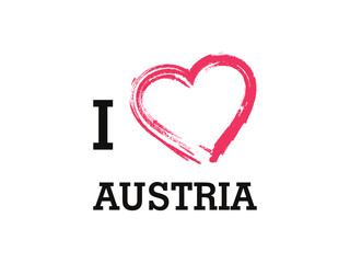I Love Austria Vector Template