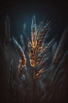 Close Up Image of a Wheat created with Generative AI Technology