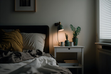 room with bed, interior of a room, interior of a bedroom, Bedroom minimalism style
