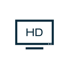 Television Broadcast Icon Vector Template