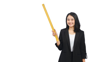 Young Asian teacher Isolated