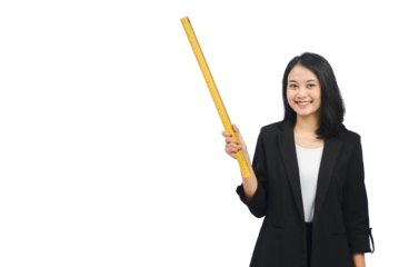 Young Asian teacher Isolated