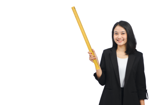 Young Asian teacher Isolated