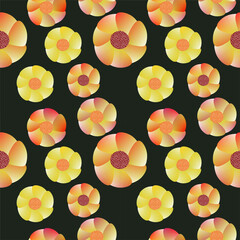 Aesthetic floral pattern design for backgrounds, wallpapers and prints.