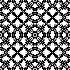 Black and white seamless pattern texture. Greyscale ornamental graphic design. Mosaic ornaments. Pattern template. Vector illustration. EPS10.