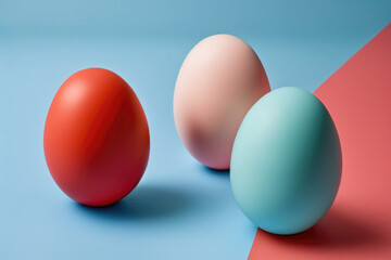 patriotic red white and blue eggs concept made by generative ai