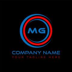 MG letter logo creative design. MG unique design.
